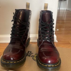 Dr. Martens AirWair w bouncing soles Size 7 VEGAN Cherry Red